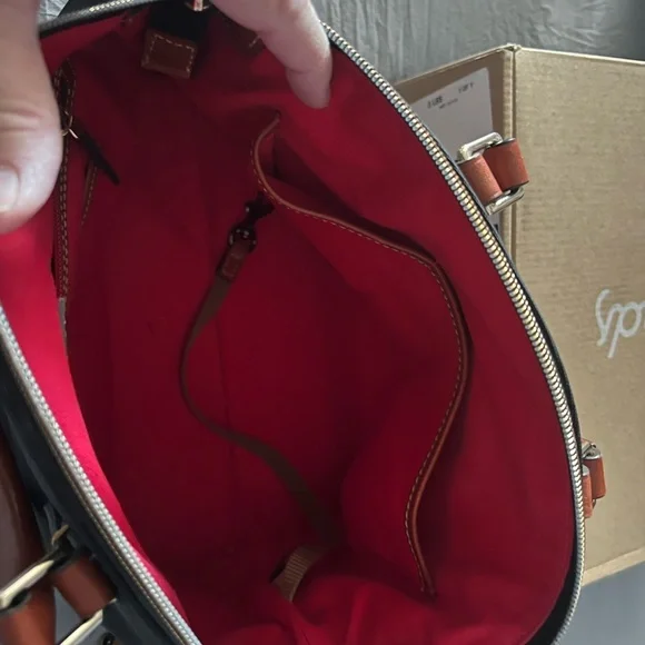 Dooney & Bourke Black and Brown Satchel - Picture 3 of 4